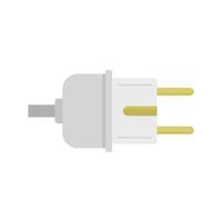 Electric plug icon flat isolated vector