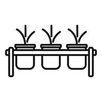 Eco farm plant pot icon outline vector. Farmer agriculture vector