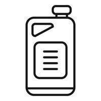 Oil canister icon outline vector. Car motor vector