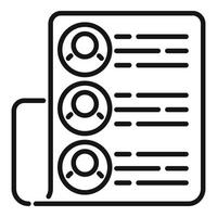 Client soft icon outline vector. Platform system vector