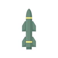 Missile atom icon flat isolated vector