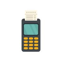 Bank teller payment machine icon flat isolated vector