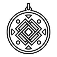Ox amulet icon outline vector. Esoteric magic vector