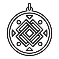 Ox amulet icon outline vector. Esoteric magic vector