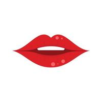 icono de beso femenino vector aislado plano