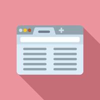 Browser url icon flat vector. Computer interface vector