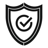 vector simple de icono de escudo de datos. protección cibernética