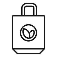 Eco bag icon outline vector. Recycle pack vector