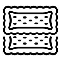 Grain biscuit icon outline vector. Food cookie vector