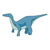 Brontosaurus icon, cartoon style vector