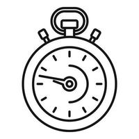 Stopwatch time icon outline vector. Timer clock vector