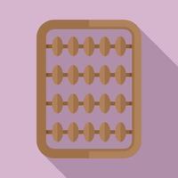 Inca abacus icon flat vector. Math calculator vector