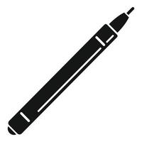 vector simple de icono de pluma de escritura. firma de tinta