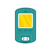 Digital glucometer icon flat isolated vector