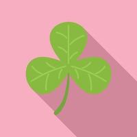 Clover decoration icon flat vector. Three leaf vector