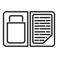 Personal notebook icon outline vector. Office service vector