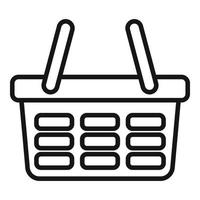 Shop basket icon outline vector. Buy sale vector