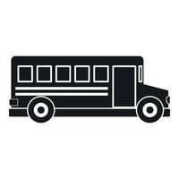 icono de autobús escolar, estilo simple vector