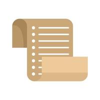 Inventory list icon flat isolated vector