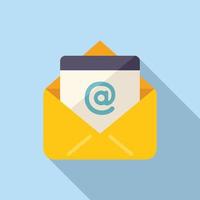 Seo mail icon flat vector. Social internet vector