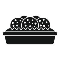 Arabic falafel icon simple vector. Cooking plate vector