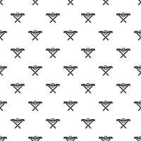Power saw bench pattern, simple style vector