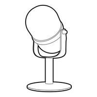 Retro microphone icon, isometric 3d style vector