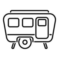 Auto camper icon outline vector. Caravan bus vector