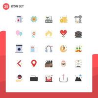 Set of 25 Modern UI Icons Symbols Signs for payment dollar leaf currency sustainable Editable Vector Design Elements