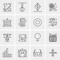 16 Business Universal Icons Vector Creative Icon Illustration to use in web and Mobile Related project