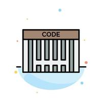 Bar Barcode Code Shopping Abstract Flat Color Icon Template vector