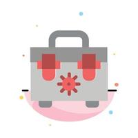 Bag Construction Tools Abstract Flat Color Icon Template vector