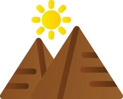 Desert Pyramids Filled Icon vector