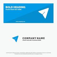 Arrow Pin Mouse Computer SOlid Icon Website Banner and Business Logo Template vector