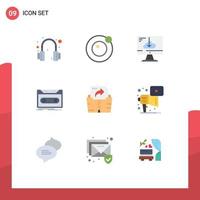 9 Creative Icons Modern Signs and Symbols of file record driver tape demo Editable Vector Design Elements