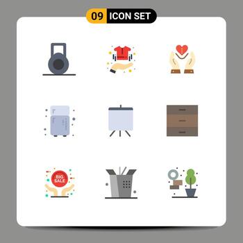 9 Universal Flat Colors Set for Web and Mobile Applications cabinet deck feelings board kitchen Editable Vector Design Elements