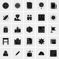 25 iconos de negocios universales vector ilustración de icono creativo para usar en proyectos relacionados con la web y dispositivos móviles