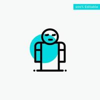 Arms Hands Open Person turquoise highlight circle point Vector icon