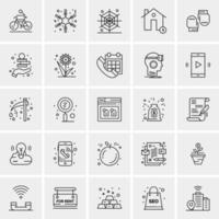 25 iconos de negocios universales vector ilustración de icono creativo para usar en proyectos relacionados con la web y dispositivos móviles