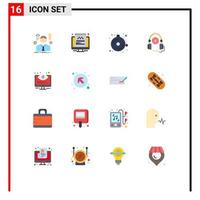 16 Creative Icons Modern Signs and Symbols of control education screen language course language Editable Pack of Creative Vector Design Elements