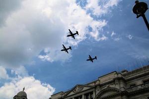 London in the UK in June 2022. A view of the RAF Flypast to celebrate the Queens Platinum Jubilee. photo