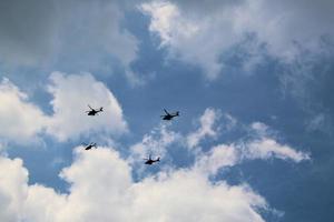 London in the UK in June 2022. A view of the RAF Flypast to celebrate the Queens Platinum Jubilee. photo