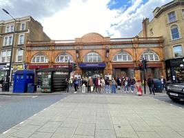 London in the UK in 2022. A view of the Tardis Outside Earls Court Station in London photo