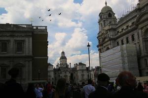 London in the UK in June 2022. A view of the RAF Flypast to celebrate the Queens Platinum Jubilee. photo