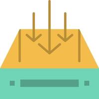 Inbox Mail Box Container Delivery Parcel  Flat Color Icon Vector icon banner Template