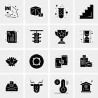 16 iconos universales de negocios vector ilustración de icono creativo para usar en proyectos relacionados con la web y dispositivos móviles