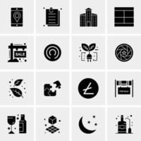 16 iconos universales de negocios vector ilustración de icono creativo para usar en proyectos relacionados con la web y dispositivos móviles