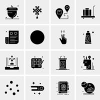 16 iconos universales de negocios vector ilustración de icono creativo para usar en proyectos relacionados con la web y dispositivos móviles