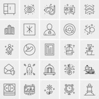 25 iconos de negocios universales vector ilustración de icono creativo para usar en proyectos relacionados con la web y dispositivos móviles