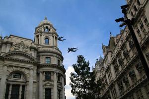 London in the UK in June 2022. A view of the RAF Flypast to celebrate the Queens Platinum Jubilee. photo